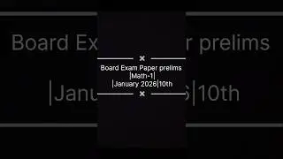 MATH-1 Paper LEAKED? 📑#BoardExam2026#exam #math  #shorts #comedy
