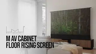 M AV Cabinet Floor Rising Screen