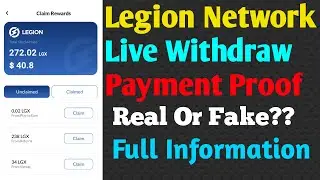 Legion Network App Withdraw Live Proof || How To Withdraw From Legion App Real Or Fake #legion #LGX