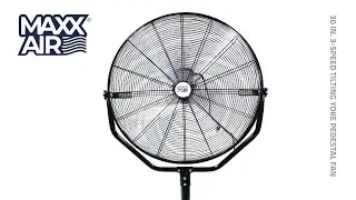 Maxx Air HVPF 30 YOKE - 30 In. 3-Speed Tilting Yoke Pedestal Fan