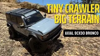 Axial SCX30 Bronco RAW Outdoor Crawling | Tiny RC on Rock, Logs & Dirt