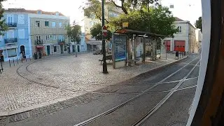 A tram ride in line 28 Lisbon, Portugal