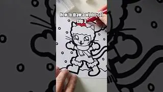 How to draw a winter cat, clip 3 (full video linked)