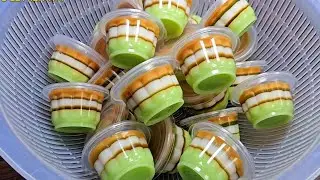 cách làm RAU CÂU BÔNG MAI - thạch lá dứa sữa dừa cà phê món tráng miệng ngon