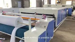NON-GLUE POLYESTER FIBER WADDING PRODUCTION LINE