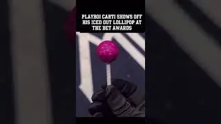 PLAYBOI CARTI SHOWS OFF HIS ICED OUT LOLLIPOP AT THE BET AWARDS
