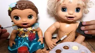 BABY ALIVE Fixing Ruby Snow Maintaining And Painting Baby Alive Dolls!