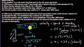 IGCSE - Add Math - Relative velocity with vector 1