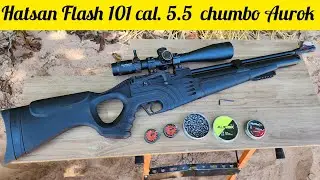 HATSAN FLASH 101 5.5 ALVOS REBATIVEIS ROSSI AIRGUNS LUNETA WHEST HUNTER CHUMBOS AUROK ALVOS