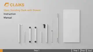 Glass Usb Port Electric Adjustable Standing Desk With Drawer Installation Video