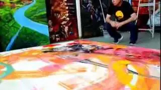 Pintura abstracta de Miguel Azofeifa
