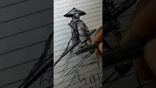 How to draw easy Drawing samurai Pen drawing simple Drawing step by step easy #shorts #drawing