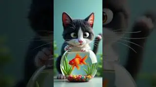 Feline Fisherman: Watch This Cat&rsquo;s Purr-fect Catch!#ViralShorts#YouTubeShorts#CuteAnimals#AnimalCome