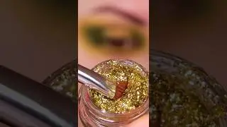 PUKE GREEN?!✨ glitter halo eye makeup #glittereyeshadow #eyemakeuptutorial #eyeshadow #glittermakeup