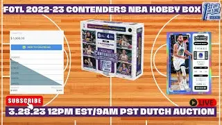 FOTL 2022-23 CONTENDERS NBA HOBBY BOX DUTCH AUCTION LIVE