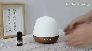 Mia Wooden Base Mini Electric Ultrasonic Diffuser With Light