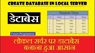 How to Create Simple Database on localhost || Rahul Verma || Future Programmer || Tamanna Ghanghas