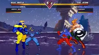 BLUE BEETLE & BOOSTER GOLD VS THE ATOM & HAWKMAN | DC MUGEN | INSANELY EPIC M.U.G.E.N BATTLE.