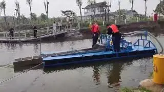 Large-capacity gold dredging boat is testing.#gold #goldmining #dredge #miningmachinery #diamond 