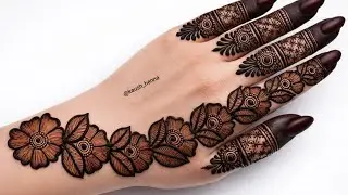 Very simple unique style mehndi design for back hand|new easy mehndi design 2025 | mehandi designs|