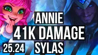 ANNIE vs SYLAS (MID) | 41K damage, 5k gold comeback | EUW Diamond | 25.24
