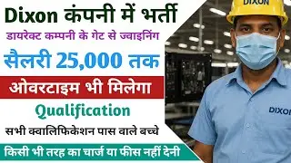 Dixon Electro Appliance Pvt Ltd Jobs | Dixon Company Noida Job | Dixon Technologies Noida Jobs