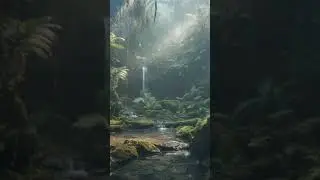 I love making these waterfall scenes! #musicbackground #aimusic #relaxing #background #aiart