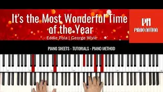 It's the Most Wonderful Time of the Year (Christmas Sheet Music - Piano Solo Cover - Tutorial)