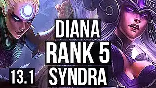 DIANA vs SYNDRA (MID) | Rank 5, 4/1/3 | EUW Challenger | 13.1