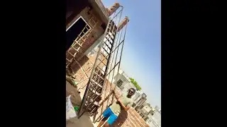 How to installing stairs || building outdoor iron staircase