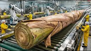 Inside the Largest Banana Stem Fiber Factory | Full Modern Production Process