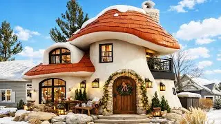 Tour a Magical Snowy Cottage With Stunning Curves