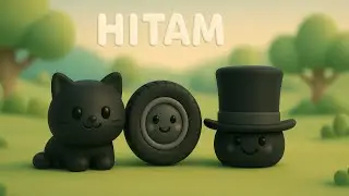 Belajar Warna HITAM | Mengenal Benda Gelap di Sekitar | Taz Mini Kids