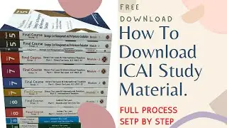 How To Download ICAI Study Material in PDF ll FREE Soft Copy of CA Books #ICAI #RohitKrishnaRK #CA