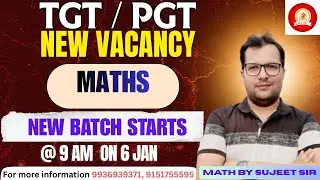 TGT PGT -2026 || MATHS || DEMO CLASS 06 ||  - BY SUJEET SIR #tgt #pgt #gyangangacoachinginstitute