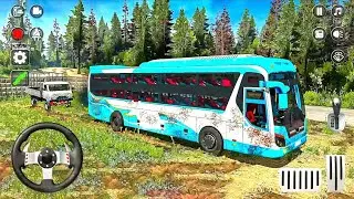 Mud Bus Offroad Driving Simulator 3D - Mountain Uphill Coach Bus Driver - Android GamePlay