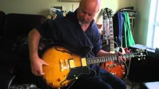 Сделано в Корее Epiphone Dot Deluxe Прекрасно звучит Хорошая установка $ 549 Стив 714-548-0385
