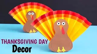 Easy Thanksgiving Turkey Craft Tutorial | DIY Fall Paper Turkey | Thanksgiving Paper Crafts