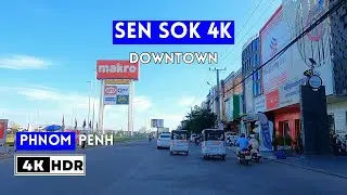 Driving Sen Sok 4K HDR | Phnom Penh Cambodia
