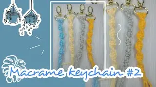 macrame keychain #2 || tutorial macrame keychain spiral || diy macrame || diy || keychain