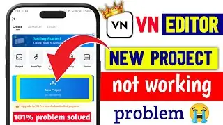 New project not working problem 😭 || VN Application New Project Open Problem | video export problem