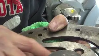 UFOs in the Goofy Garage, (modifying a disc brake rotor)