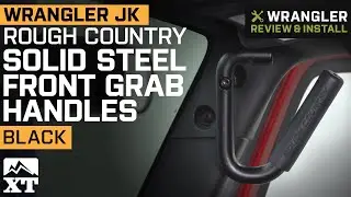 Обзор и установка стальных передних поручней Jeep Wrangler JK Rough Country (черные)