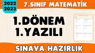 7.Sınıf Matematik 1.Dönem 1.Yazılı Sınavı Soru Çözümü (2022-2023)