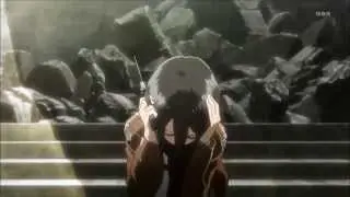 Shingeki no kyojin Eren rescues Mikasa