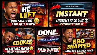 RAGE QUIT SPEEDRUN ANY% HE SNAPPED #tekken7 #ragequit #FDC #saltystreamer  #viral #tekkenranked   