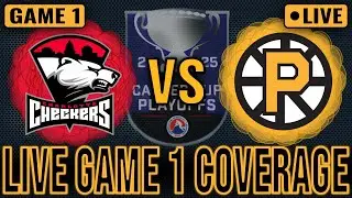 PROVIDENCE BRUINS VS CHARLOTTE CHECKERS AHL CALDER CUP LIVE GAME 1 COVERAGE