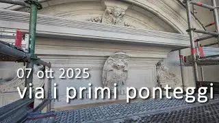Restauri Basilica Loreto 2025 - Avvio smontaggio ponteggi laterali