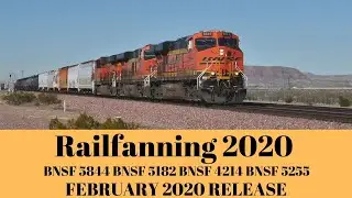 Railfanning 2020 BNSF Train Videos MP 733 Manifest Trains, Colorful Intermodal Train