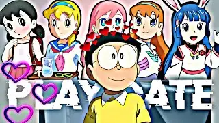 nobita  x  all popular girls  x playdate 🤞😋 || Love status || #nobita #shizuka #doraemon #disney